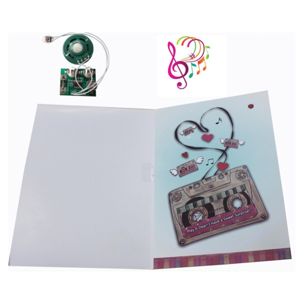 New design recording music voice greeting card 